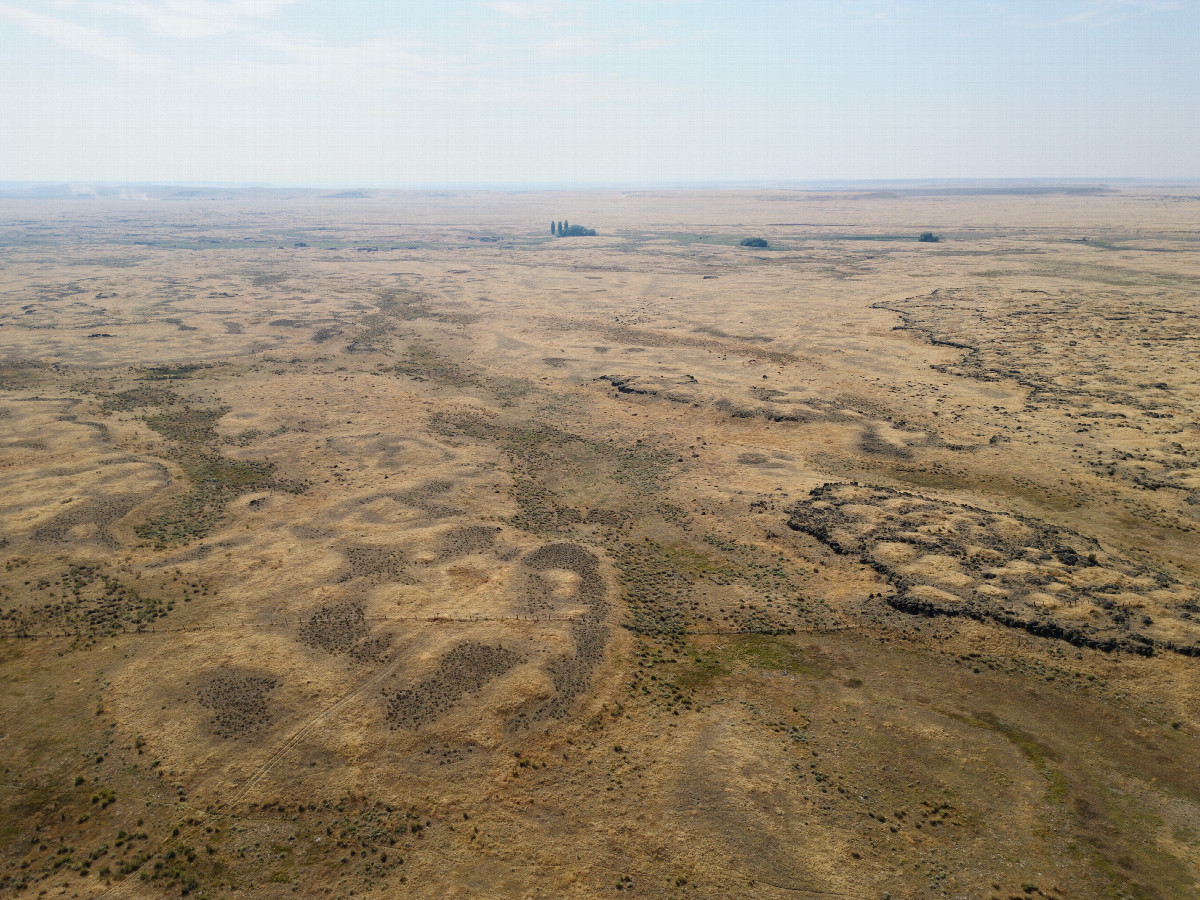 View West, from 120m above the point