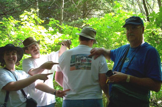 The rest of us at the confluence -- note the DCP tee-shirt!