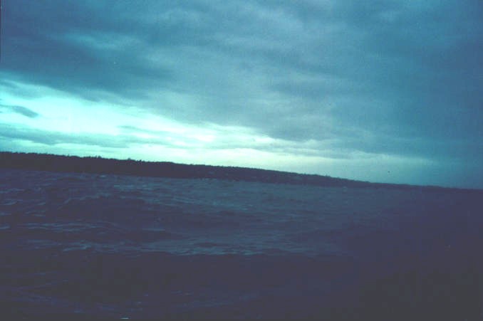 Looking back at Tsawassen/Point Roberts from the Confluence