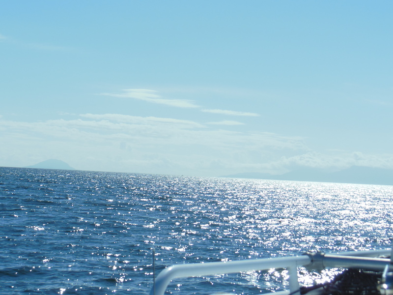 Looking south.  Lummi Island to the left, Orcas Island to the right