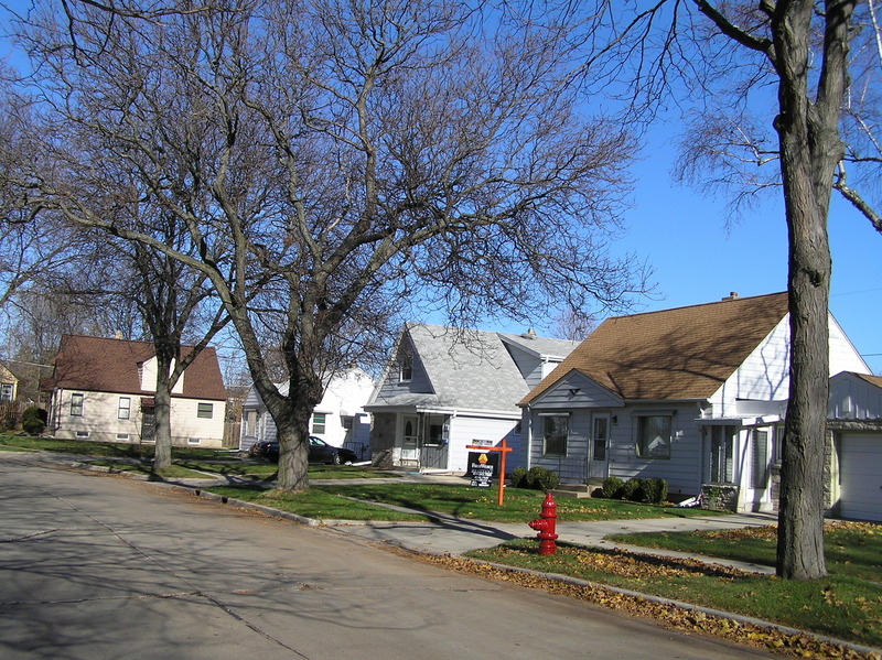 Confluence of 43 North 88 West, located in the driveway just 1 meter north of the red fire hydrant.