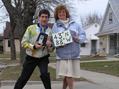 #2: Joseph Kerski and Barb Wallner in a confluence self-portrait, camera looking north.