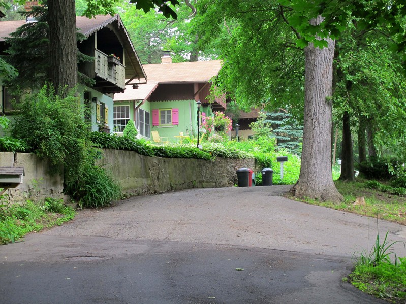 View north up Alpine Village Lane.