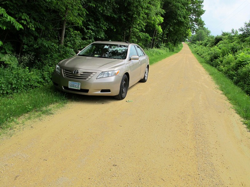 The road 30 meters west of the confluence.