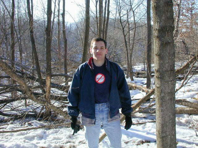 Tom standing at our best estimate of the confluence point