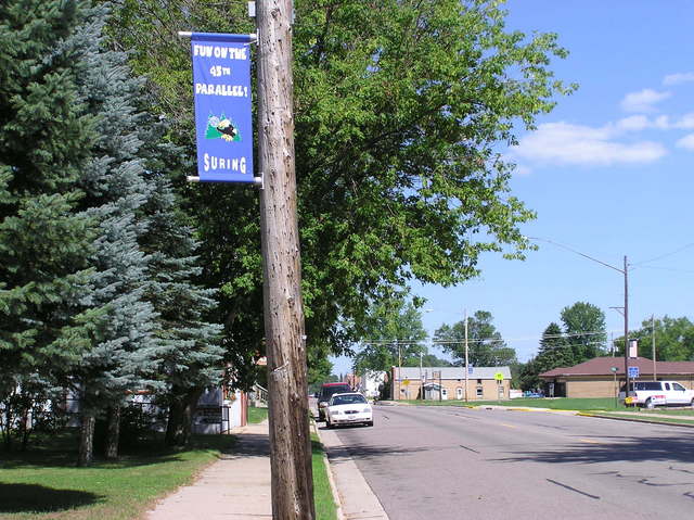 Suring, Wisconsin (a few miles west of the confluence point).  Fun on the 45th parallel!