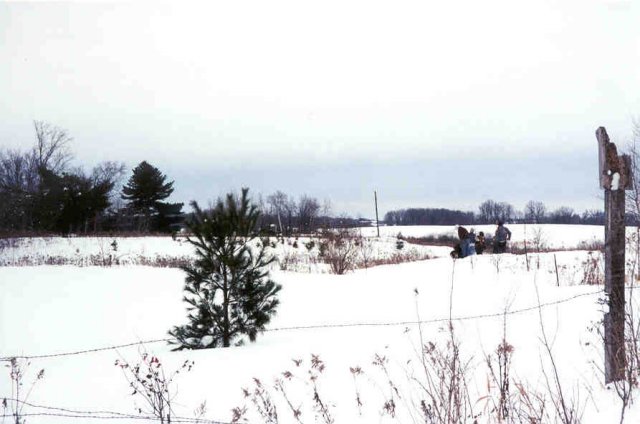 Family sledding, with the point about .3 of a mile dead ahead.