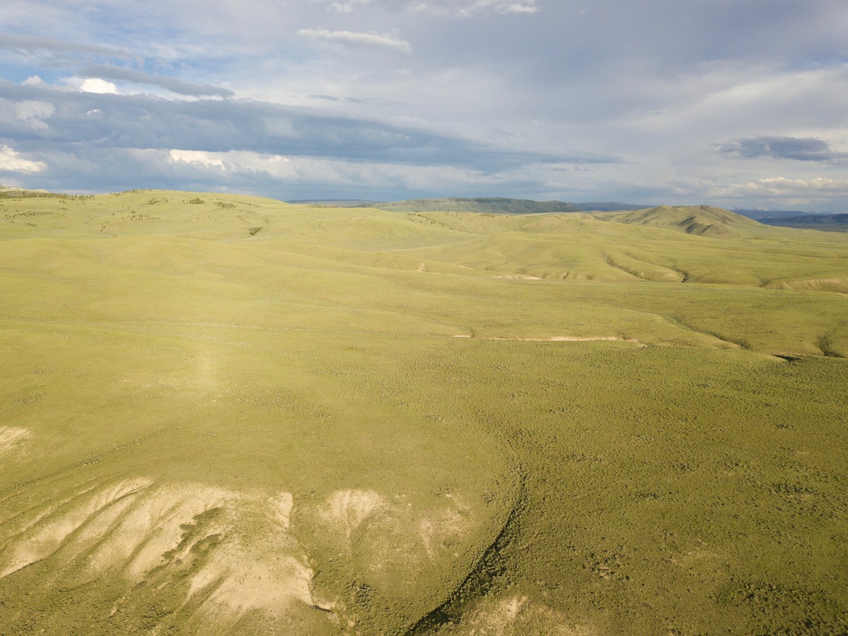 Looking East from 120m above the point