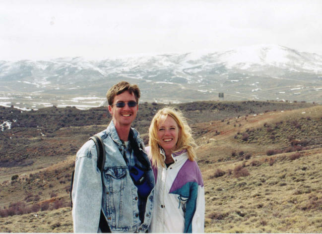 At confluence.  Left side of the picture, down in the valley, is Utah.