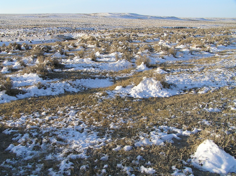 Site of 42 North 106 west, in center foreground, looking south southwest.