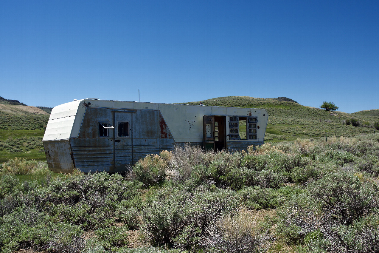 An abandoned shelter, passed enroute