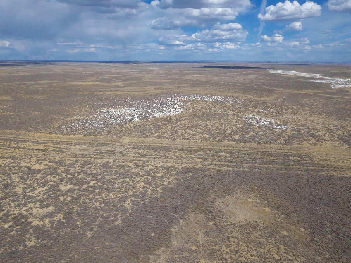 View East, from 120m above the point