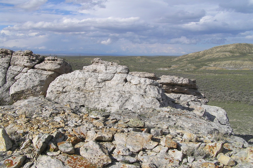 Beautiful view from the outcrop 200 meters west of the confluence.