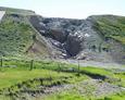 #3: the face of the dam at Dullknife Reservoir