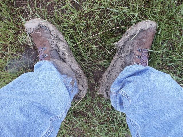 Feet after hike to confluence