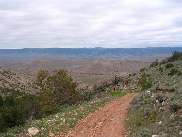 This image provides a feel for road conditions and the lay of the land; the image was taken just six miles SW of the site looking NE; we took over 1.5 hours to travel the six miles.