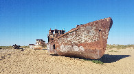 #10: fishing fleet stranded on desert sand at Muynak - most famous symbol of the man-made catastrophe 