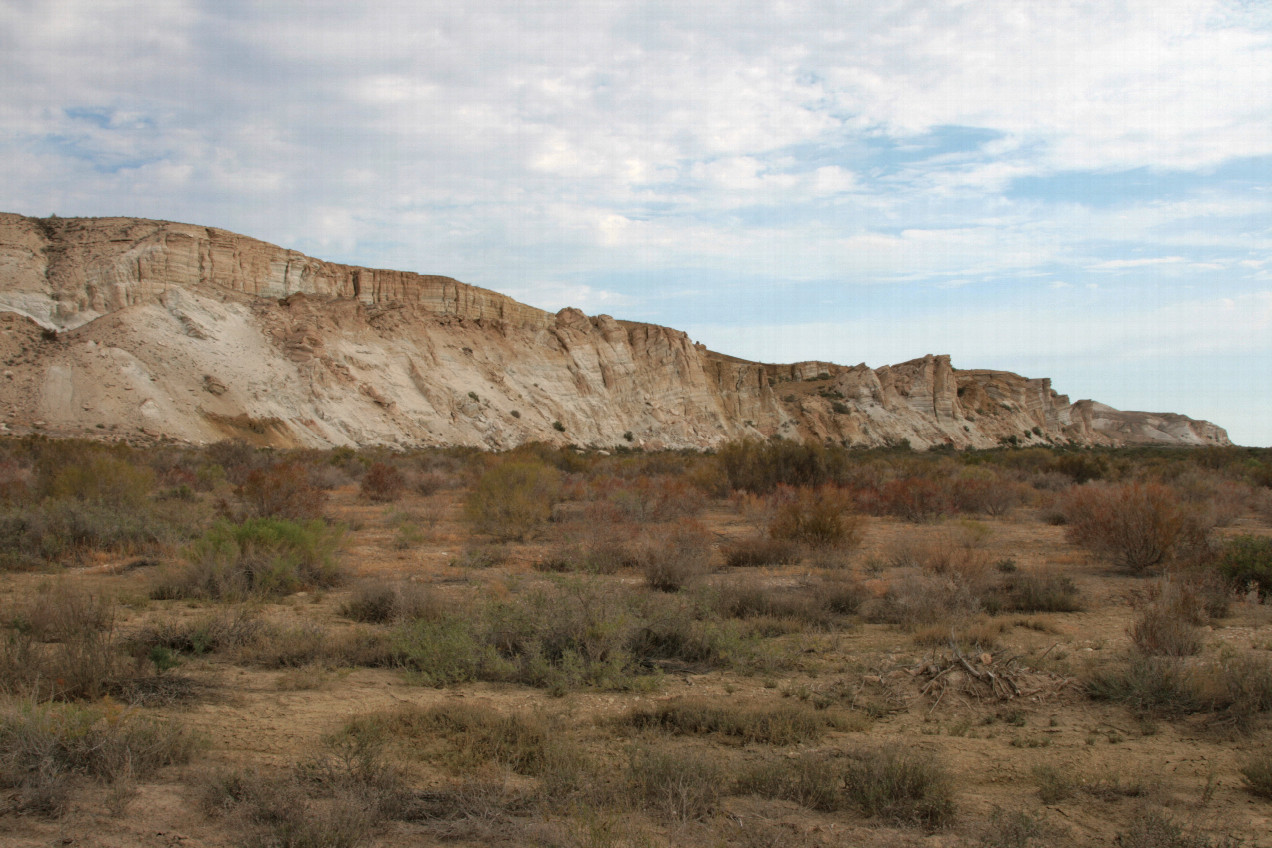 enormous: Chink west shore cliff risies from the former lake bed