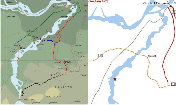 Map with tracking and approach marks