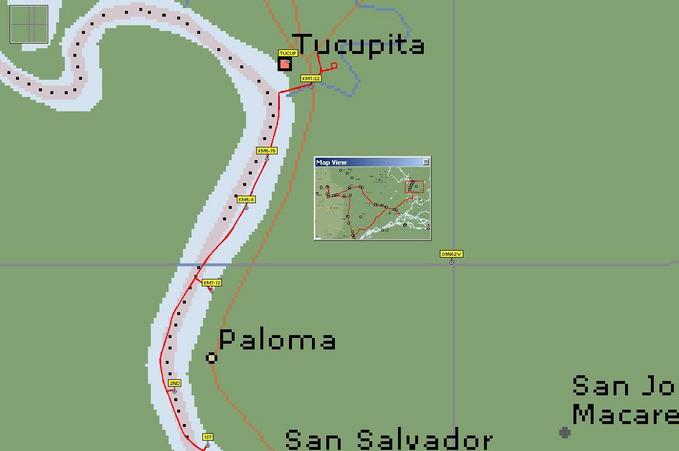 Mappoint © map with Tracks & waypoints