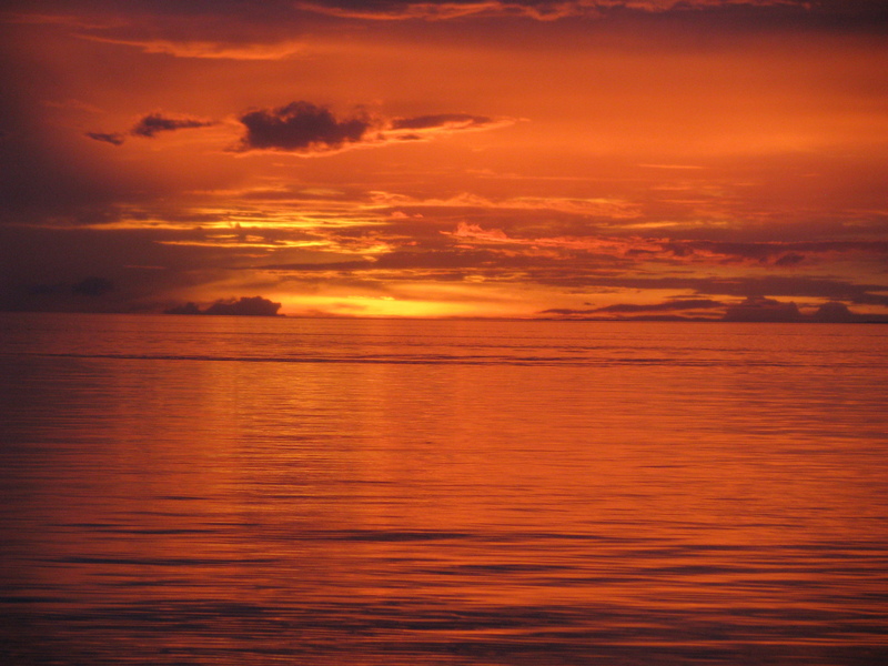 GORGEOUS SUNSET AT CARIACO GULF ON OUR WAY BACK FROM CARUPANO