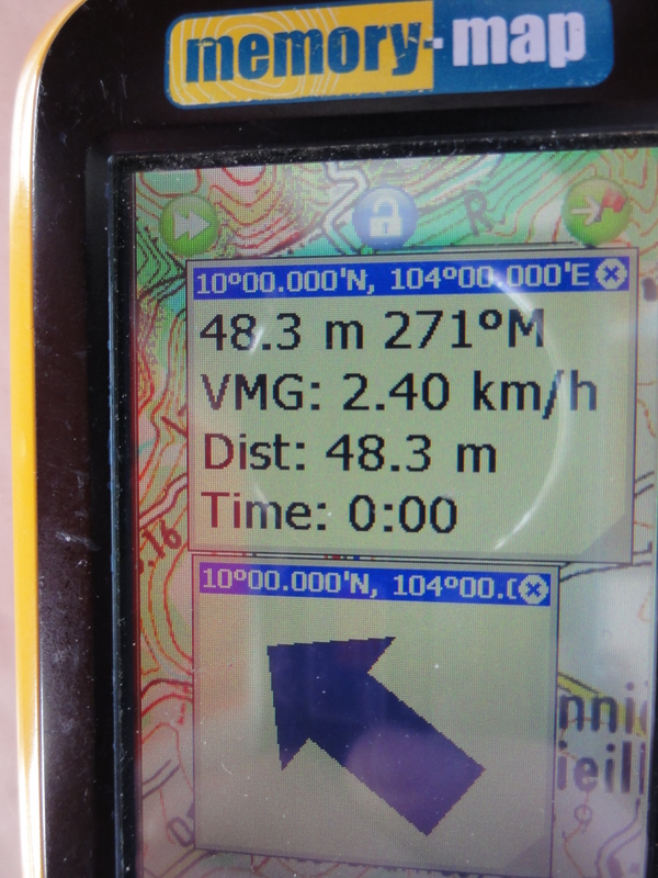 GPS receiver screen