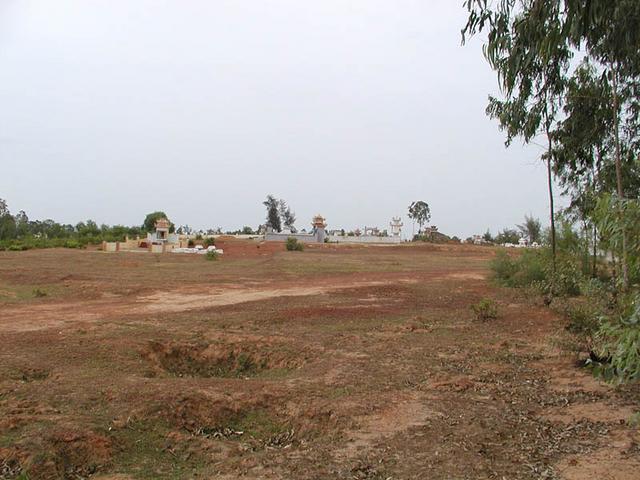 The cemetery to the north