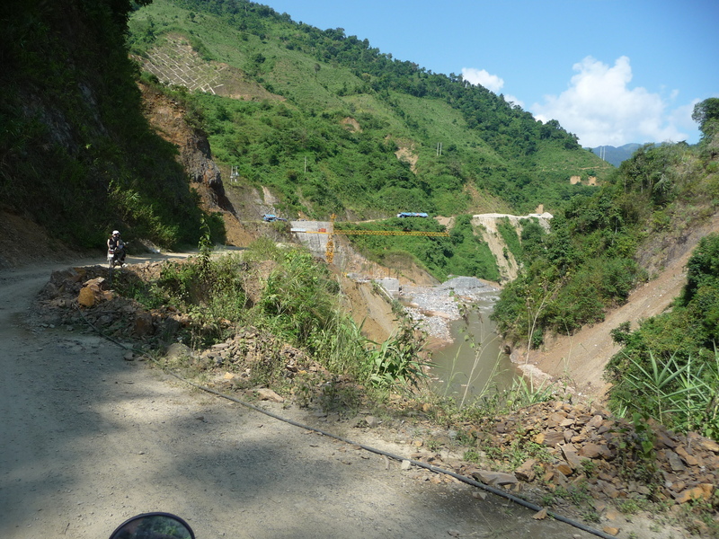 Getting motorcycle rides for 30km up the remote canyon.