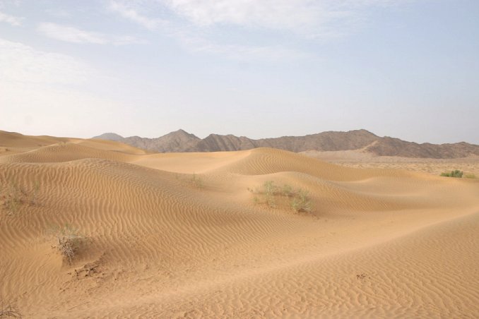 Sand dunes barring the way to the Confluence