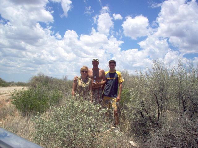 Us next to the road where we left the car