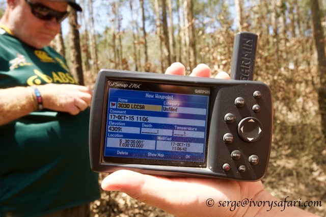 A Garmin 276C the preferred GPS of Land Cruiser Club members showing the confluence