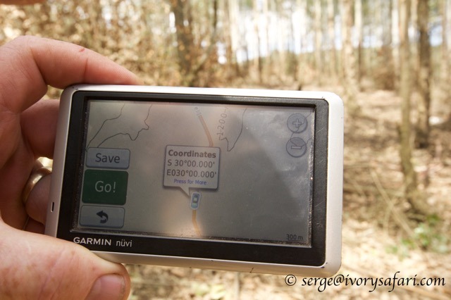 The confluence on a Garmin Nuvi