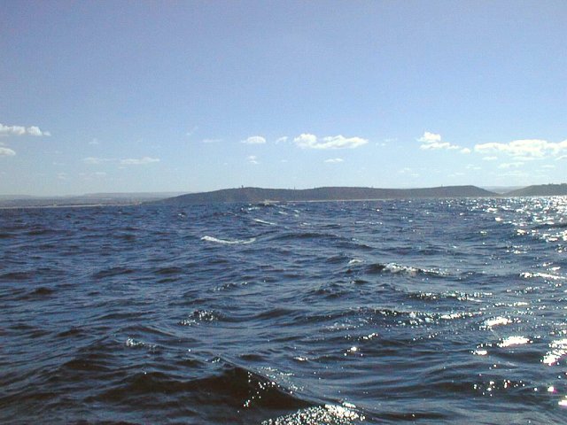 Look west to the shore from the Confluence