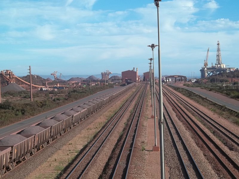 Iron ore arriving from Sishen