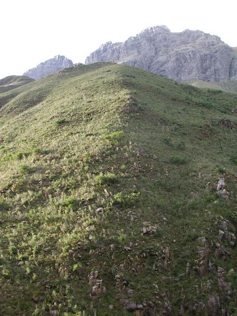 The Confluence is halfway up this slope