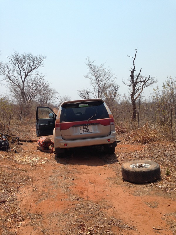 Trying to change the tyre