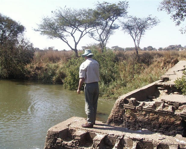 David pondering the broken bridge that needed to be crossed