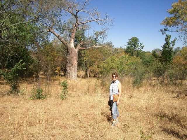 Lisbeth with the baobab tree in the background